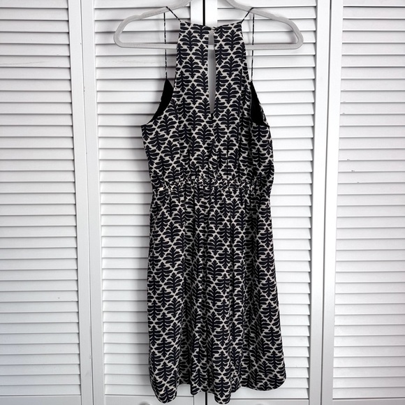 Madewell Silk Daylight Dress Ikat Bloom Black Cream Size 6 - Picture 6 of 11